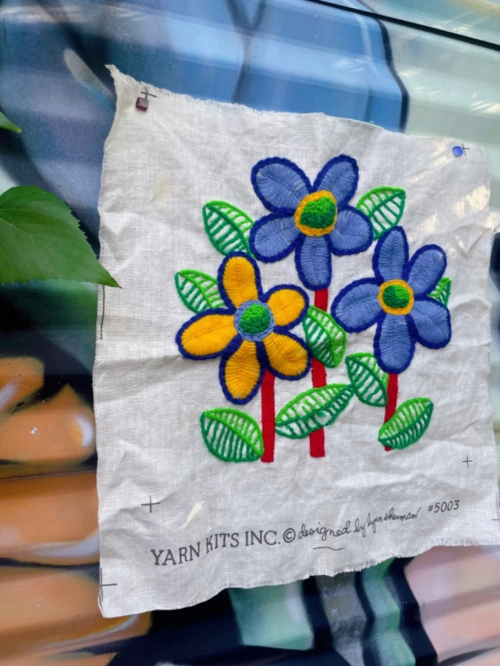 Vintage Flower Crewel